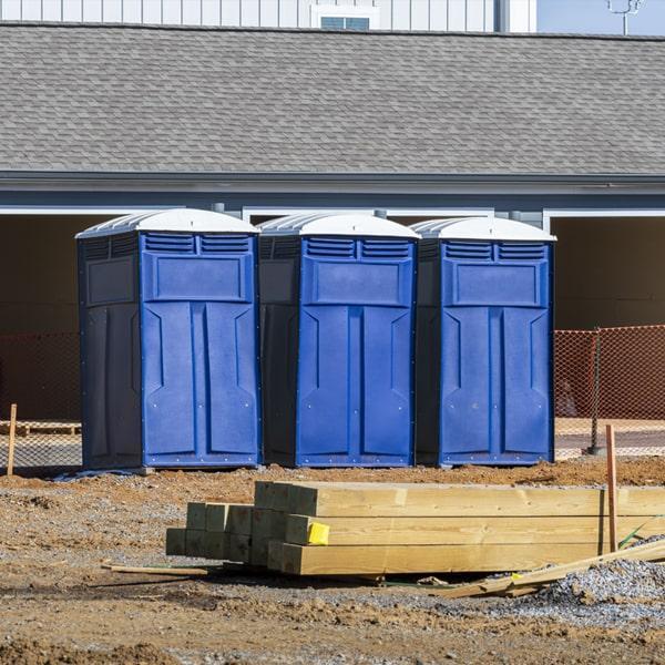 Heavy-duty construction site porta potty in Beaufort, South Carolina